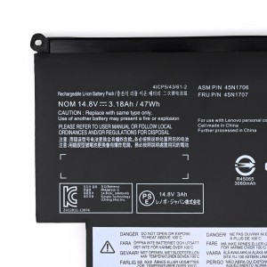 45N1706 45N1707 Laptop Battery For Lenovo Thinkpad Yoga S1-S240 12 12-20DL 20CD 20C0 20CDS00500 20DL0014FR 20C0006EGE Notebook 45N1705 45N1704 4ICP5/43/61-2