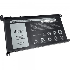 Batterie de rechange pour ordinateur portable 51KD7 compatible avec Dell Chromebook 11 3000 3181 3180 3189 5190 D28T001 Series Y07HK 51KD7 FY8XM 0FY8XM 051kd7 V7 51KD7-V7 Y07HK K5XWW J0PGR