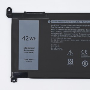 51KD7 Y07HK P28T001 FY8XM 0FY8XM Laptop Battery for Dell Chromebook 11 3100 3180 3189 5190 3181 2-in-1 Series laptop battery