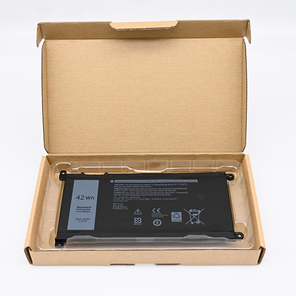 Batteria Di Ricambio Per Dell Chromebook 11 3100 3180 3189 5190 – 11.4V 42Wh (51KD7 Y07HK FY8XM)