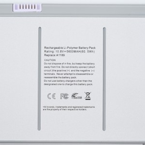 Baterai Laptop A1189 untuk Baterai Macbook Pro A1151 A1261