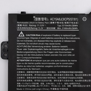 AC15A8J Battery For Acer Chromebook R11 CB5-132T C738T CB3-131 CB5-132T-C8ZW AC15A3J 3ICP5/51/81 Internal Battery