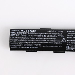 AL15A32 Laptop Battery for Acer Aspire E5 E5-422 E5-422G E5-472 E5-472G E5-473 E5-473G E5-522 E5-522G E5-532 E5-532G E5-573 E5-573T E5-573G E5-522 E722 E5-722G E5-772 V3 V3-574 V3-574G V3-574T V3-574TG 4ICR17/65