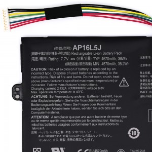 AP16L5J AP16L8J Laptop Battery Compatible with Acer Aspire Swift 5 SF514-52T Spin 1 SP111-32N Series battery