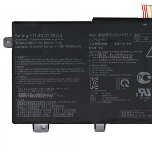 B31N1726 B31N1726-1 Laptop Battery for Asus FX80 FX80GD FX86 FX86FM FX86FE FX504 FX505 FX706LI TUF504GE TUF506LH TUF565GM TUF766LI Series B31N1726 laptop batterie