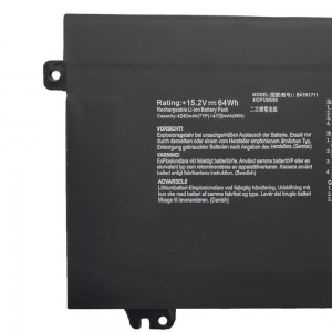 B41N1711 B41Bn95 B41Bn9H Laptop Battery for Asus FX503VM FX63VD FX63VM GL703GE-ES73 GL703VD-1A ROG Strix GL503 GL503VD GL503VM GL703VD GL703VM ZX63V Series laptop battery