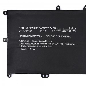 VGP-BPS40 BPS40 Laptop Battery For Sony Vaio Flip SVF 15A Flip SVF 14A SVF15N17CXB SVF15NB1GL SVF15NB1GU SVF15NA1GL SVF15NA1GU