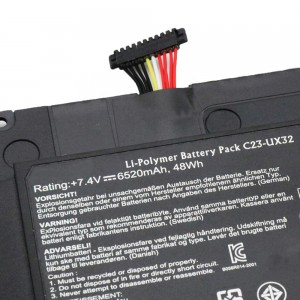 C23-UX32 แบตเตอรี่แล็ปท็อปสำหรับ ASUS VivoBook U38N UX32 UX32VD UX32A Zenbook แบตเตอรี่แล็ปท็อป