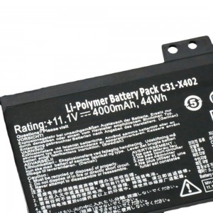 C31-X402 Laptop Battery For ASUS VivoBook S300 S400 S300C S300CA S300E S400C S500CA X402 X402C S400E3317CA S400EI3217CA S400EI3317CA S400EI3517CA C32-X402 C21-X401