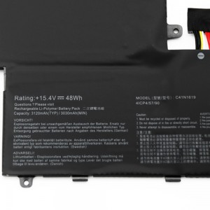 C41N1619 C41PKCH Laptop Battery for Asus B9440 B9440UA7200 B9440UA7500 PRO B9440UA B9440UA-XS51 B9440UA-XS74 Series battery
