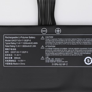 GKIDT-03-17-3S2P-0 GKIDT-00-13-3S2P-0 GKIDY-00-13-4S1P-0 GKIDY-03-17-4S1P-0 Laptop Battery for MECHREVO Umi Pro II QC7 GDL700 V152DLM32 LAPQC71A LAPQC71B battery