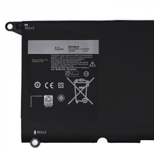 JD25G 0N7T6 0DRRP RWT1R Laptop Battery for Dell XPS 13-9343 XPS 13 9350 JD25G DIN02 P54G