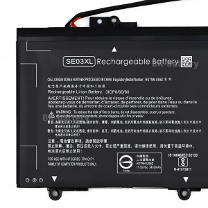 SE03XL laptop battery 11.55v 41.5wh Laptop Rechargeable Li-ion Battery SE03XL For Hp Pavilion 14 Series laptop