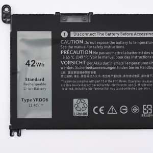 YRDD6 Batterij voor Dell Inspiron 7586 5482 5485 5491 5591 3310 2-in-1 5593 5591 5480 3493 3582 3583 3584 3593 3793 5493 5585 5590 5594 5598 Vostro 3491 5481 5581 5490 5590 1VX1H VM732 laptop batterij